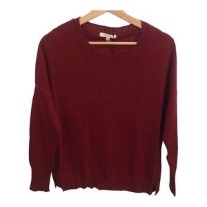 New See U Soon Women's Wine Rounded Neck Long Ribbed Knit Sweater OSFA